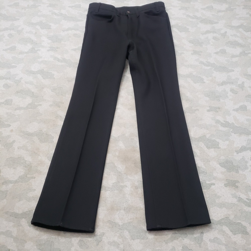Vintage Levis 517 Action Slacks Pants Mens 31x30 Black Bootcut